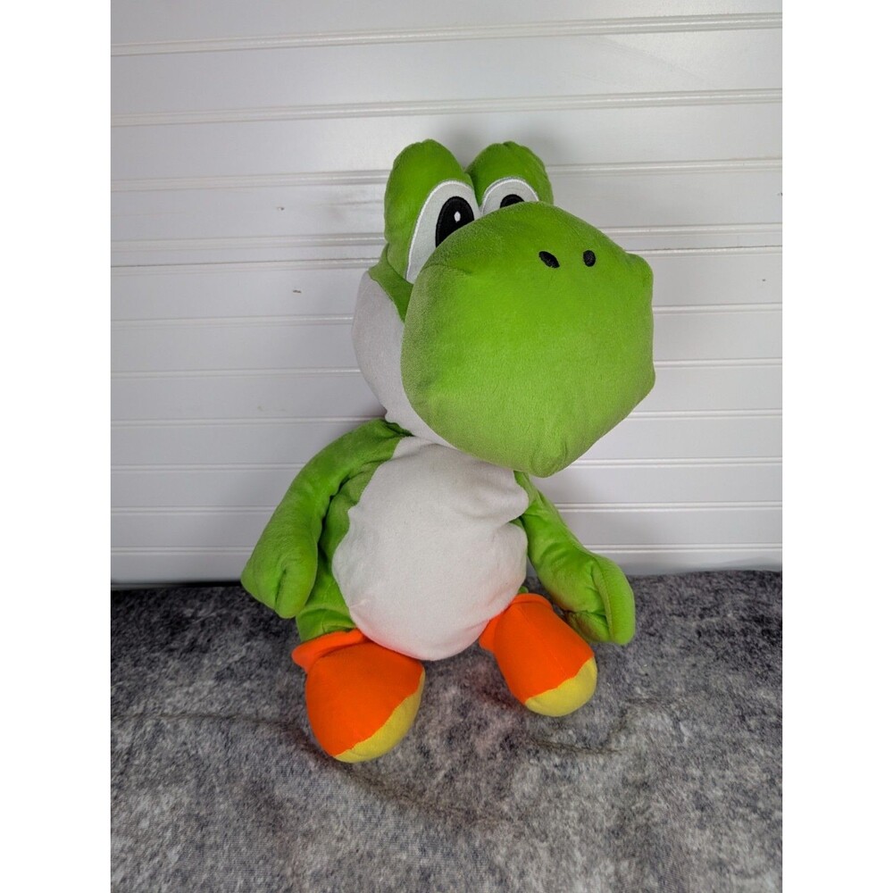 Super Mario Bros Yoshi Plush 20” Stuffed Nintendo Velcroe Shell Pocket